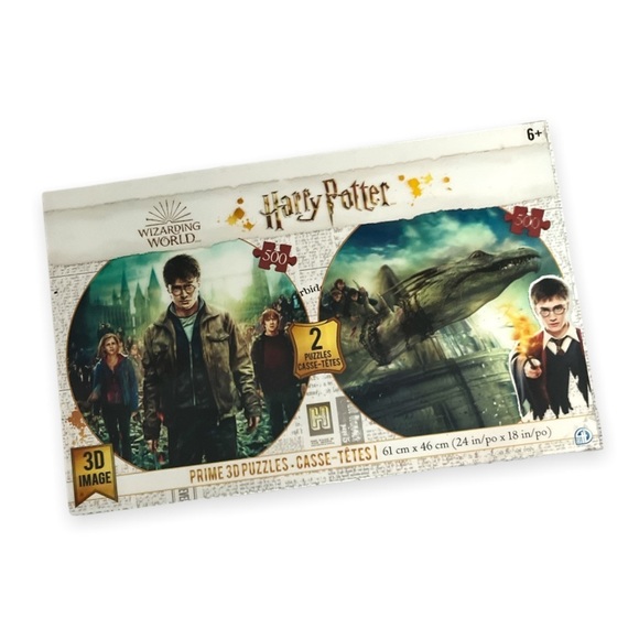 Harry Potter 3D Image Lenticular Puzzle Wizarding World Twin Pack 500 Pcs Each - Picture 3 of 9
